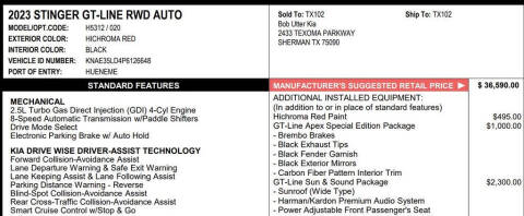 2023 Kia Stinger