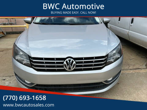 2012 Volkswagen Passat for sale at BWC Automotive in Kennesaw GA