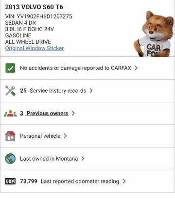 2013 Volvo S60 T6