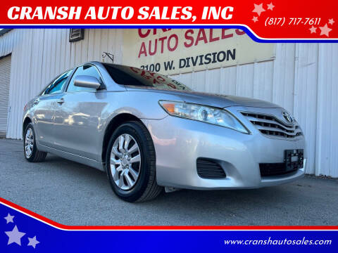 2010 Toyota Camry for sale at CRANSH AUTO SALES, INC in Arlington TX