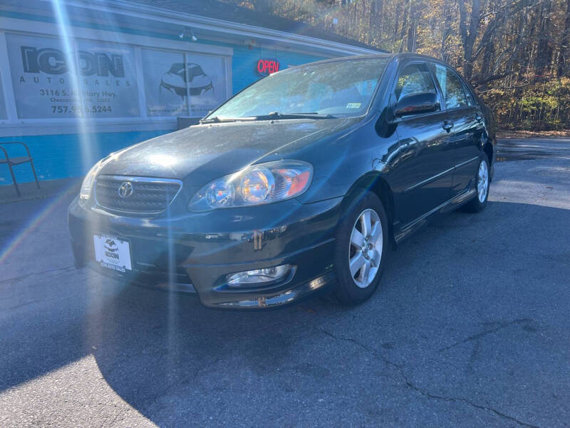 2008 Toyota Corolla for sale at ICON AUTO SALES in Chesapeake VA