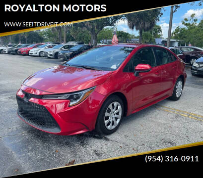 2021 Toyota Corolla for sale at ROYALTON MOTORS in Plantation FL