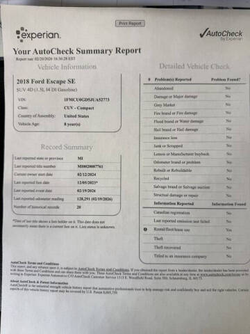 2018 Ford Escape SE