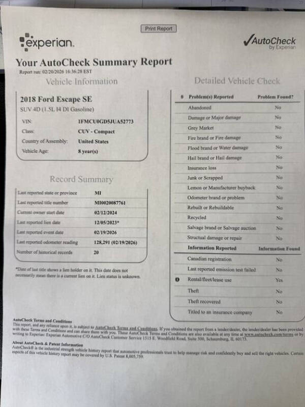 2018 Ford Escape SE