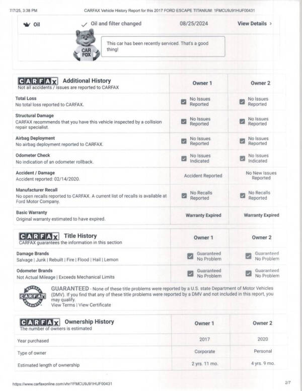 2017 Ford Escape Titanium