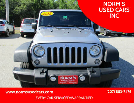 2015 Jeep Wrangler for sale at NORM'S USED CARS INC in Wiscasset ME