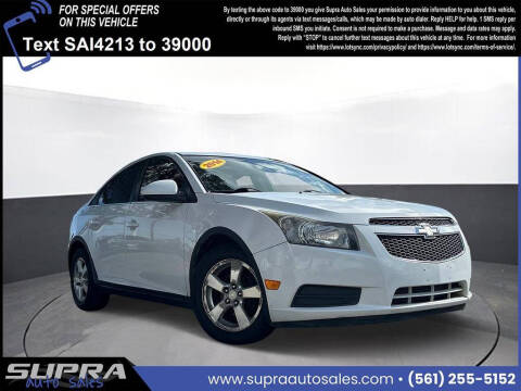 2013 Chevrolet Cruze for sale at SUPRA AUTO SALES in Riviera Beach FL