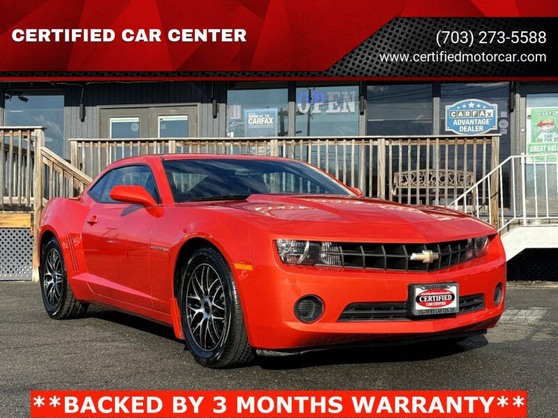 2013 Chevrolet Camaro for sale at CERTIFIED CAR CENTER in Fairfax VA