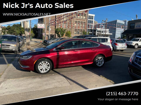 2016 Chrysler 200 for sale at Nick Jr's Auto Sales in Philadelphia PA