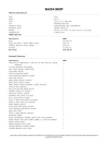 2026 Mazda CX-30 2.5 S Aire Edition