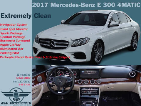 2017 Mercedes-Benz E-Class for sale at ASAL AUTOSPORTS in Corona CA