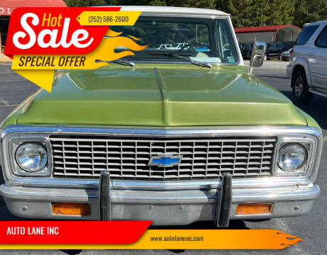 1972 Chevrolet C/K 10 Series for sale at AUTO LANE INC in Henrico NC
