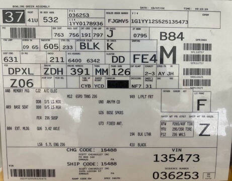 2002 Chevrolet Corvette Z06