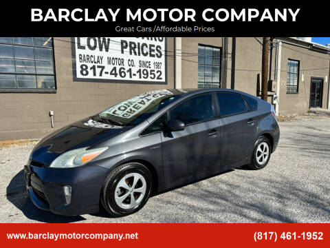 2013 Toyota Prius for sale at BARCLAY MOTOR COMPANY in Arlington TX