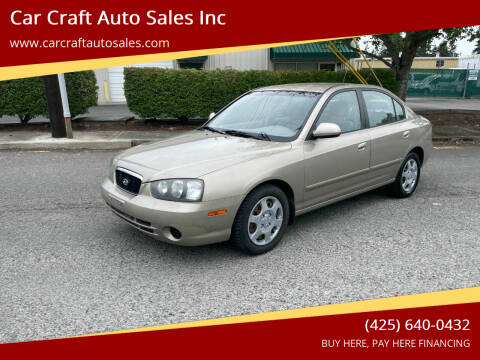 2002 Hyundai Elantra for sale at Car Craft Auto Sales Inc in Lynnwood WA