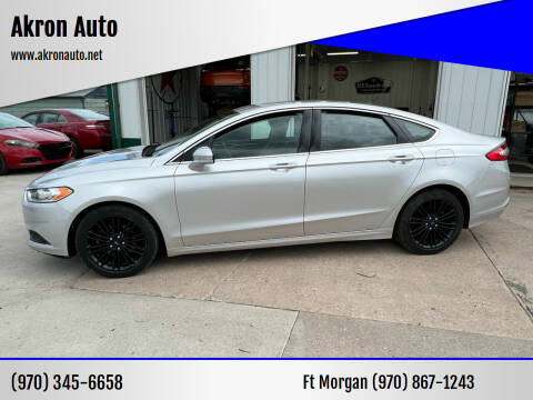 2016 Ford Fusion for sale at Akron Auto - Fort Morgan in Fort Morgan CO