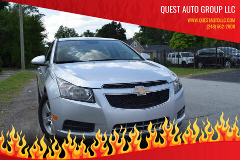 2013 Chevrolet Cruze for sale at QUEST AUTO GROUP LLC in Redford MI