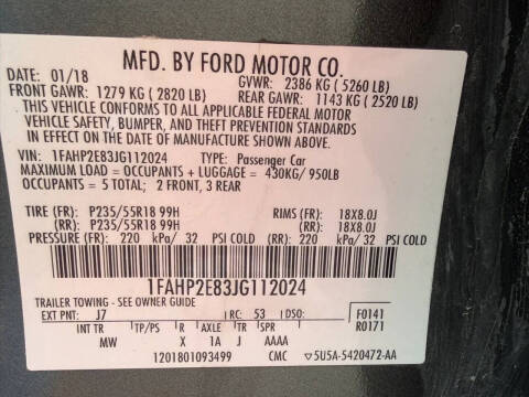 2018 Ford Taurus SEL