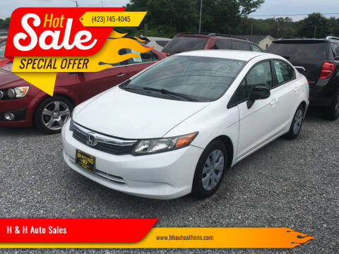 2012 Honda Civic for sale at H & H Auto Sales in Athens TN