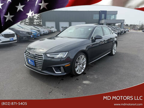 2019 Audi A4 for sale at MD Motors LLC in Williston VT