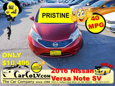 2016 Nissan Versa Note for sale at The Car Company in Las Vegas NV