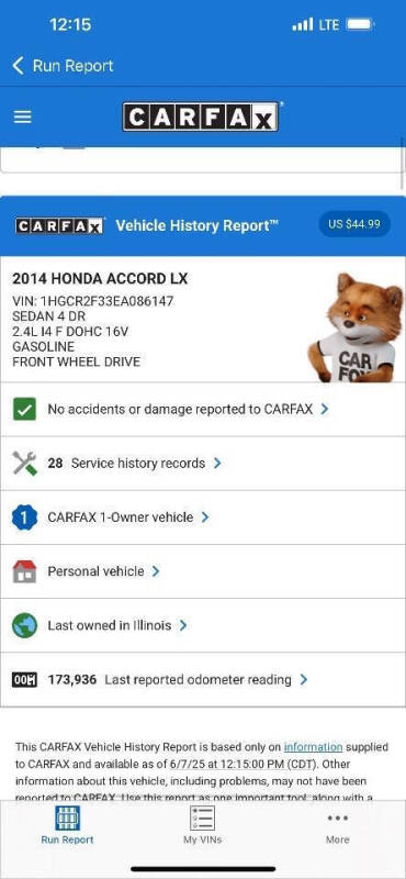 2014 Honda Accord LX