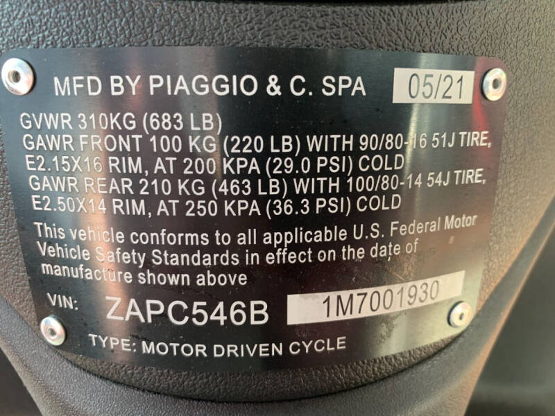 2021 Piaggio Liberty 50