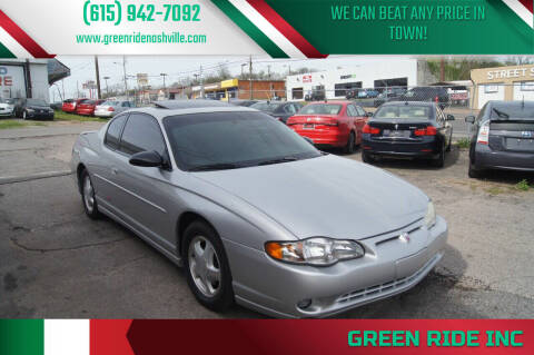 2001 Chevrolet Monte Carlo for sale at Green Ride Inc in Nashville TN