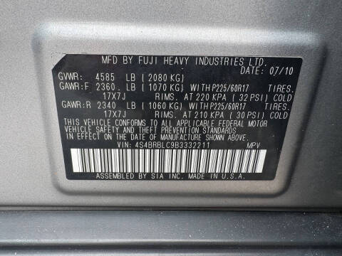 2011 Subaru Outback 2.5i Limited