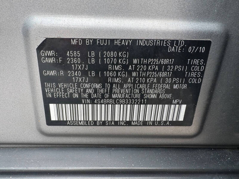 2011 Subaru Outback 2.5i Limited