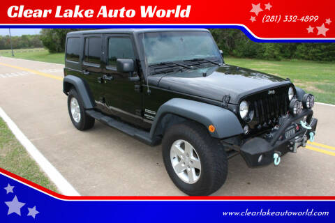 2016 Jeep Wrangler Unlimited for sale at Clear Lake Auto World in League City TX