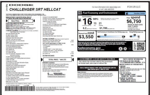 2015 Dodge Challenger SRT Hellcat