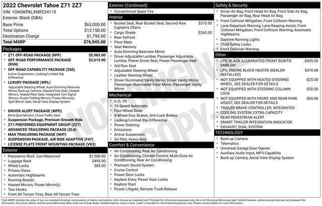 2022 Chevrolet Tahoe Z71