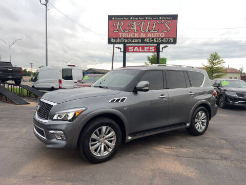 2017 Infiniti QX80 for sale at RAUL'S TRUCK & AUTO SALES, INC in Oklahoma City OK