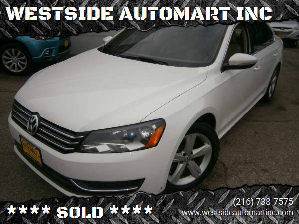 2012 Volkswagen Passat for sale at WESTSIDE AUTOMART INC in Cleveland OH