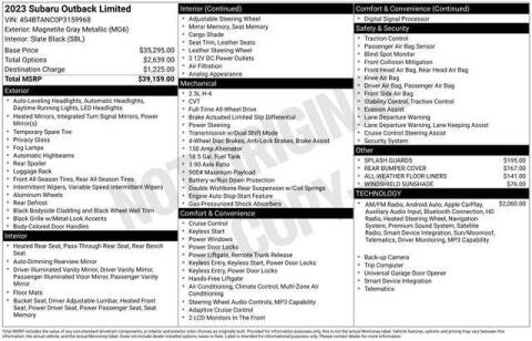 2023 Subaru Outback Limited