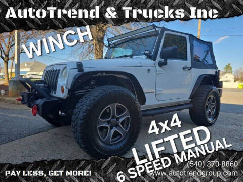 2012 Jeep Wrangler for sale at AutoTrend & Trucks Inc in Fredericksburg VA