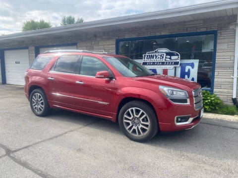 2014 GMC Acadia for sale at Tonys Auto Sales Inc in Wheatfield IN
