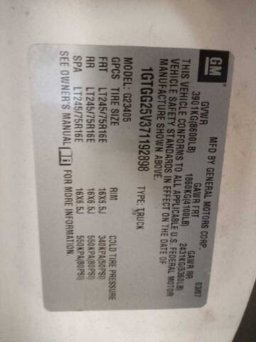 2007 GMC Savana 2500