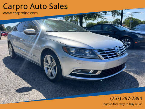 2013 Volkswagen CC for sale at Carpro Auto Sales in Chesapeake VA