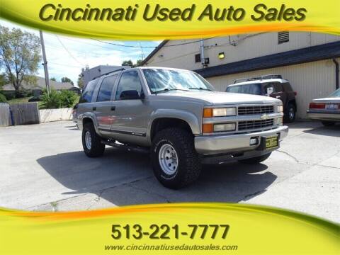 2000 Chevrolet Tahoe for sale at Cincinnati Used Auto Sales in Cincinnati OH