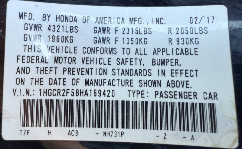 2017 Honda Accord Sport