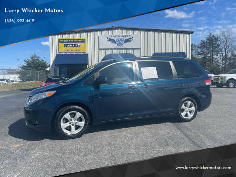 2012 Toyota Sienna for sale at Larry Whicker Motors in Kernersville NC