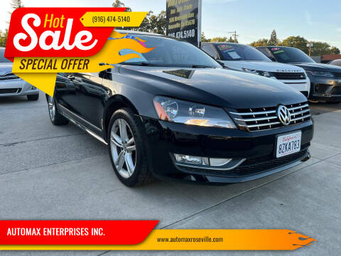 2014 Volkswagen Passat for sale at AUTOMAX ENTERPRISES INC. in Roseville CA