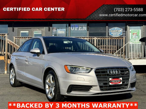 2016 Audi A3 for sale at CERTIFIED CAR CENTER in Fairfax VA