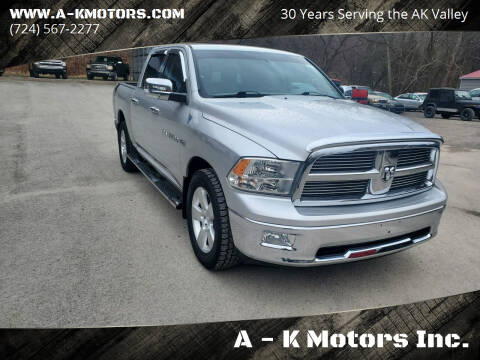 2011 RAM Ram Pickup 1500 for sale at A - K Motors Inc. in Vandergrift PA