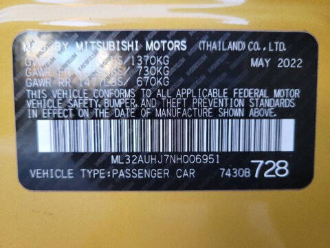 2022 Mitsubishi Mirage