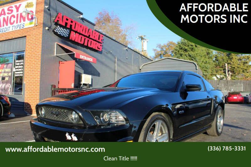 2014 Ford Mustang for sale at AFFORDABLE MOTORS INC in Winston Salem NC