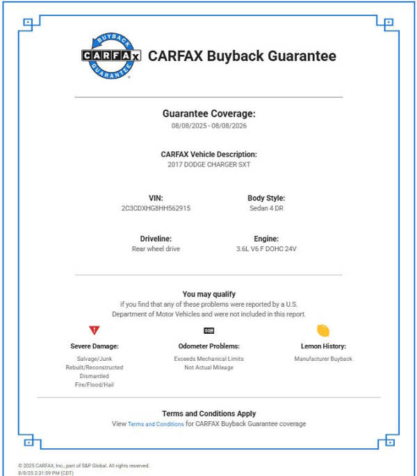 2017 Dodge Charger SXT