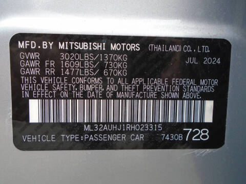 2024 Mitsubishi Mirage ES